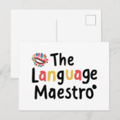 SprachlehrerInnen. Die Sprache Maestro Postkarte (Vorne/Hinten)