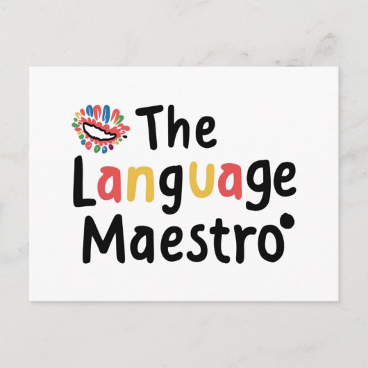 SprachlehrerInnen. Die Sprache Maestro Postkarte (Vorderseite)