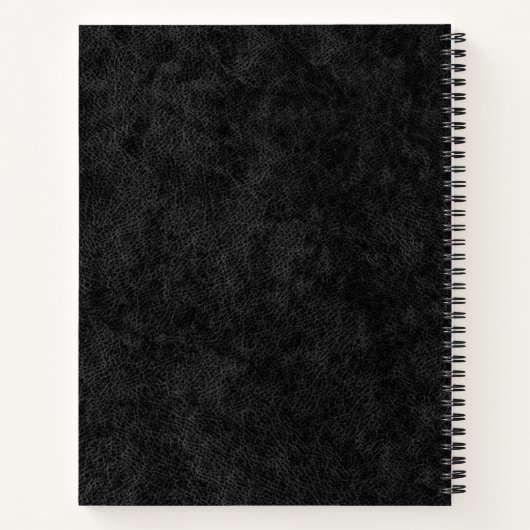 Sprachlernen Vokabeln Imitate Schwarzes Leder Notizblock (Rückseite)