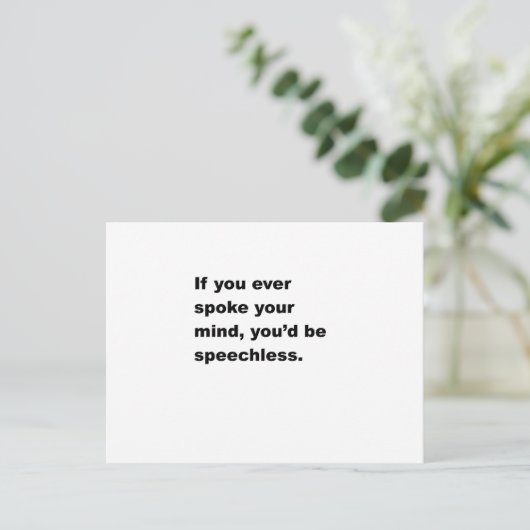 sprachlos postkarte (Stehend Vorderseite)