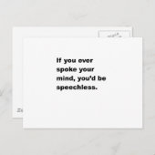 sprachlos postkarte (Vorne/Hinten)