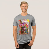 sprachlos Tri-Blend shirt (Vorderseite voll)