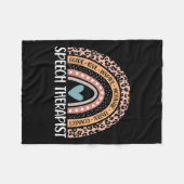 Sprachpathologe 100. Schultag Fleecedecke (Vorderseite (Horizontal))