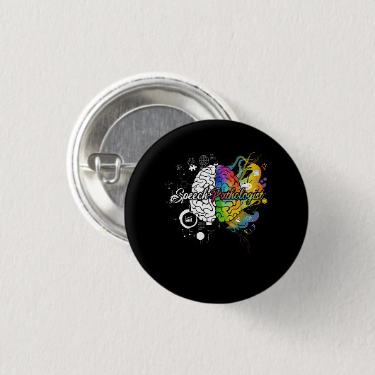 Sprachpathologe Brain Language Speech Therapy S Button (Vorne & Hinten)
