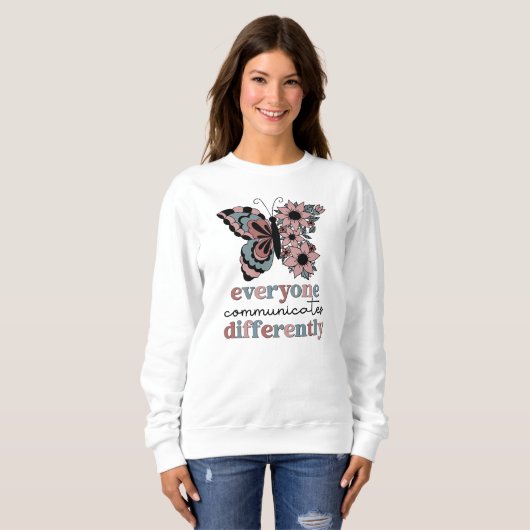 Sprachpathologe Butterfly Personalisiert Sweatshirt (Vorne ganz)