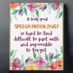 Sprachpathologe gibt Sprachtherapeutin Fotoplatte<br><div class="desc">Speech Pathologe Gift School Language Pathologe und Therapist - großartiges Zitat - Kunstdrucke auf verschiedenen Materialien. Eine tolle Geschenkidee, um Ihre Zuhause aufzuhellen. Kaufen Sie dieses Kunstwerk auch auf Telefonkisten, Kleidung, Tasse, Kissen und mehr. Poster und Kunstdruck auf Kleidung und für Ihre Wand - verschiedene Hintergründe - großartig für Sie...</div>