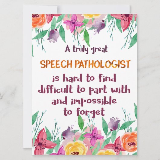 Sprachpathologe gibt Sprachtherapeutin Karte (Vorderseite)
