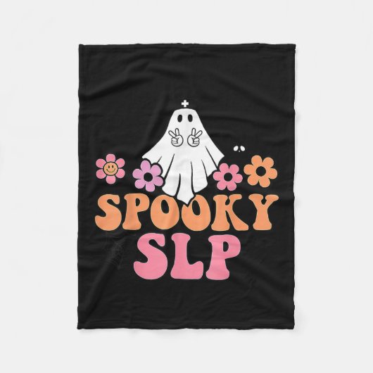 Sprachpathologe Niedlich Ghost Fleecedecke (Vorderseite)