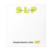 Sprachpathologe Notizblock (Vorderseite)