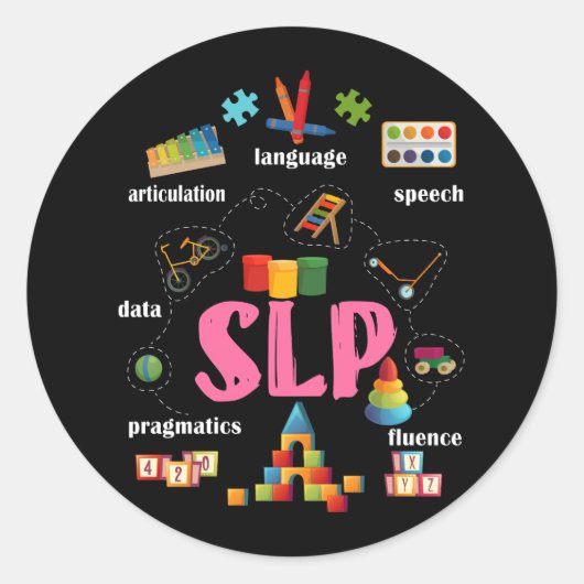 Sprachpathologe Pädiatrische Praxisbereiche Runder Aufkleber (Vorderseite)