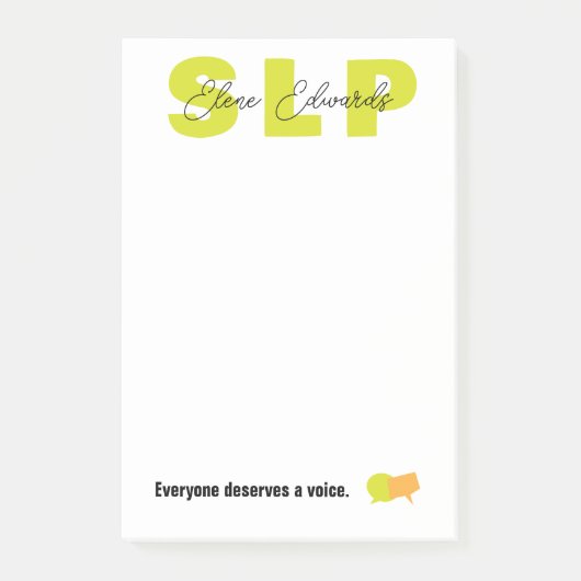 Sprachpathologe Post-it Klebezettel (Vorderseite)