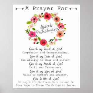 Sprachpathologe Prayer Art Poster