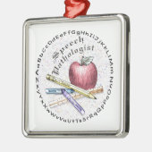 Sprachpathologe Premium Square Ornament (Links)