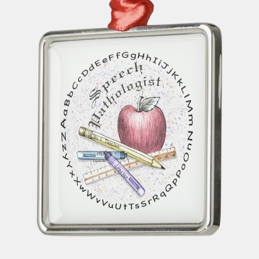Sprachpathologe Premium Square Ornament (Links)