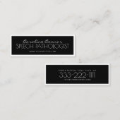 Sprachpathologe Schwarz-Weiß-Karte Mini Visitenkarte (Vorne/Hinten)