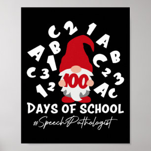 Sprachpathologe Slp 100 Tage der Schule 100. Da Poster