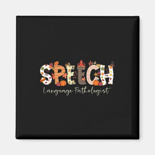 Sprachpathologe Slp Pumpkin Fall Danke Magnet (Vorne)