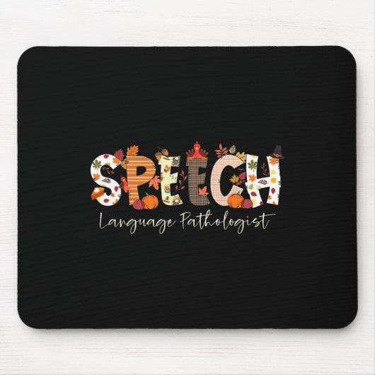 Sprachpathologe Slp Pumpkin Fall Danke Mousepad (Vorne)