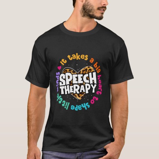 Sprachpathologe Speech Therapy Leopard T-Shirt (Vorderseite)