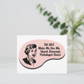 Sprachpathologe Stimme Postkarte (Stehend Vorderseite)