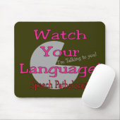 Sprachpathologe "Uhr Ihre Sprache " Mousepad (Mit Mouse)
