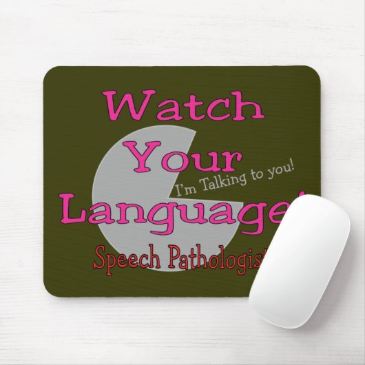 Sprachpathologe "Uhr Ihre Sprache " Mousepad (Mit Mouse)