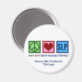 Sprachpathologie Custom Peace Liebe SLP Magnet (Vorderseite/Rückseite)