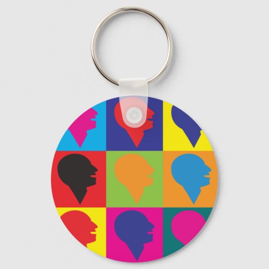Sprachpathologie Pop Art Schlüsselanhänger (Vorderseite)
