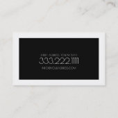 Sprachpathologin Black & White Bold Design Card Visitenkarte (Rückseite)