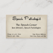Sprachpathologin Therapist Business Card Visitenkarte (Vorderseite)