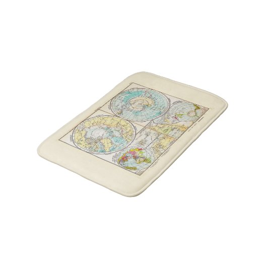 Sprachpolarkarte Badematte (Schrägansicht)