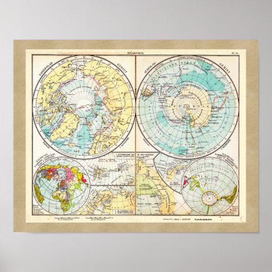 Sprachpolarkarte Poster (Vorne)