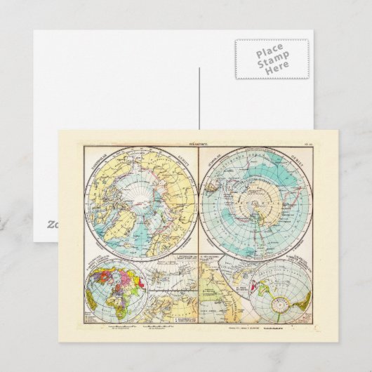 Sprachpolarkarte Postkarte (Vorne/Hinten)