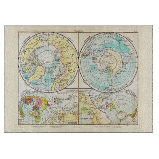 Sprachpolarkarte Schneidebrett (Vorderseite)