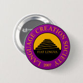 Sprachschaffungs-Gesellschafts-Knopf Button (Vorne & Hinten)