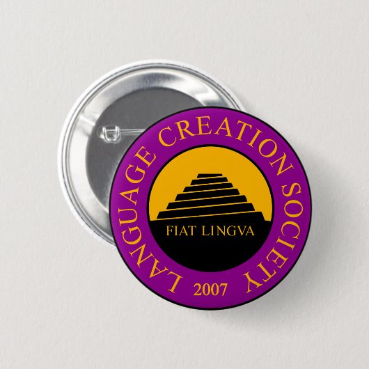Sprachschaffungs-Gesellschafts-Knopf Button (Vorne & Hinten)