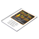 SprachSchauspiel-Beherrschungs-kundengerechtes Notizblock (Linke Seite)