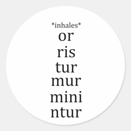 Sprachschüler Funny Runder Aufkleber (Vorderseite)