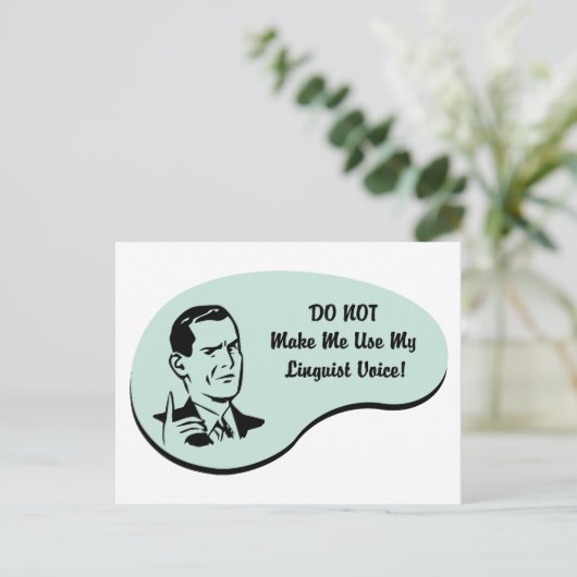 Sprachstimme Postkarte (Stehend Vorderseite)