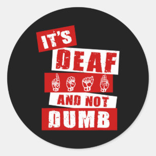 Sprachtaub-Handgespräch Asl Lenguaje De Runder Aufkleber