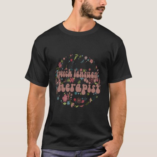 Sprachtherapeutin Blume T-Shirt (Vorderseite)