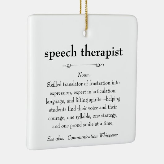 Sprachtherapeutin Definition Danke Geschenk Keramikornament (Rechts)