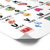 Sprachtherapie Alphabet Sprache Pat Poster (Ecke)