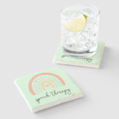 Sprachtherapie II - Jedes Wort zählt Steinuntersetzer (Seitenansicht)