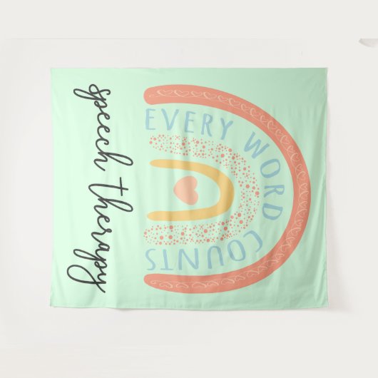 Sprachtherapie II - Jedes Wort zählt Wandteppich (Vorderseite (Horizontal))