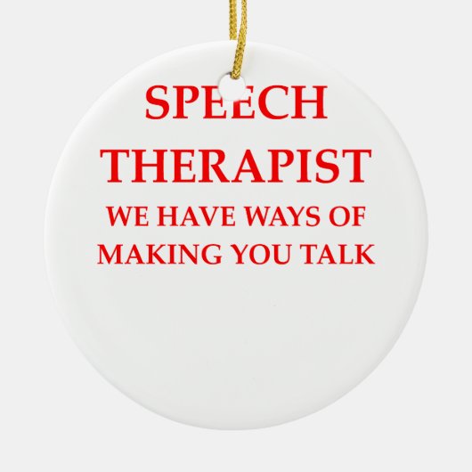 Sprachtherapie Keramikornament (Vorne)