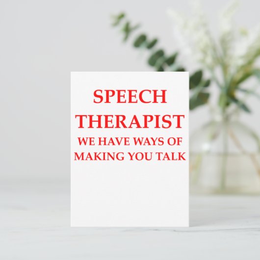 Sprachtherapie Postkarte (Stehend Vorderseite)