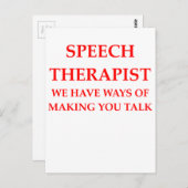 Sprachtherapie Postkarte (Vorne/Hinten)