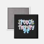 Sprachtherapie Retro Groovy Sprachpathologe T Magnet (Vorderseite/Rückseite)