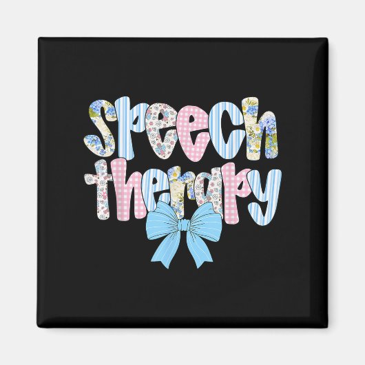 Sprachtherapie Retro Groovy Sprachpathologe T Magnet (Vorne)